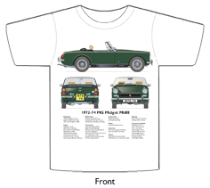 MG Midget MkIII (wire wheels) 1972-74 T-shirt Front